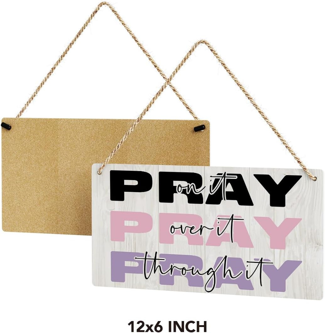 Christian Wall Art Decor Inspirational Christian Gifts for Women Pray on It
