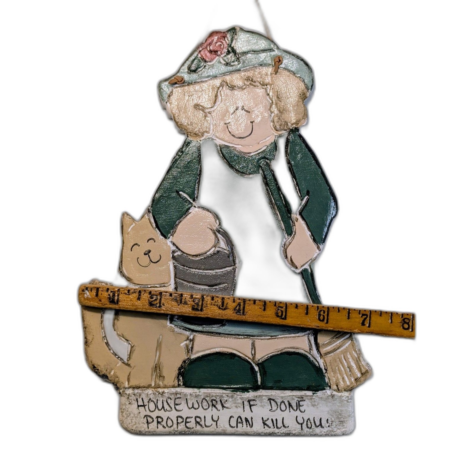 Vintage Country Wall Hanging “Housework If Done Properly Can Kill You”