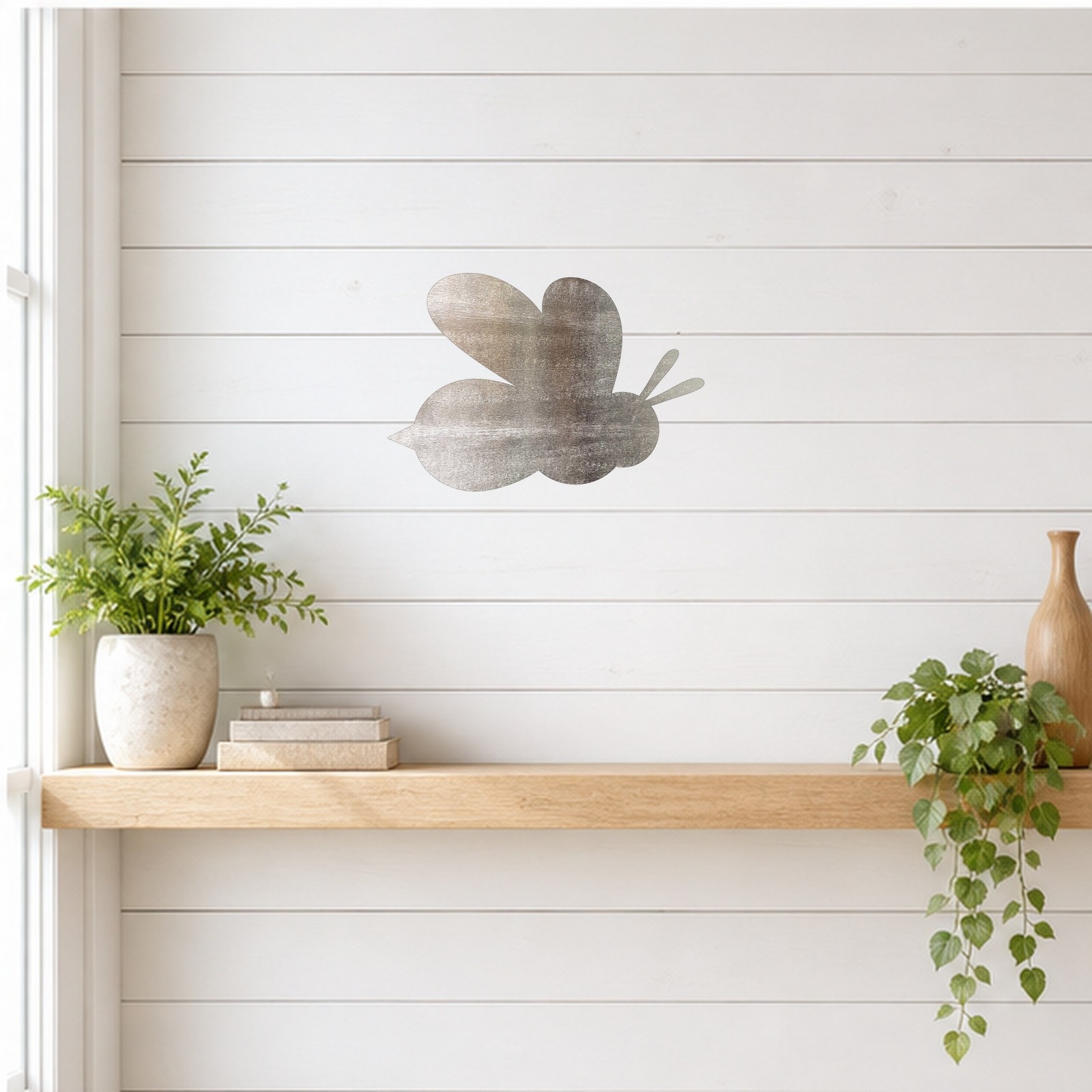 Bee 4 Steel Cutout Shape, Raw Metal Wall Art and Craft Supply