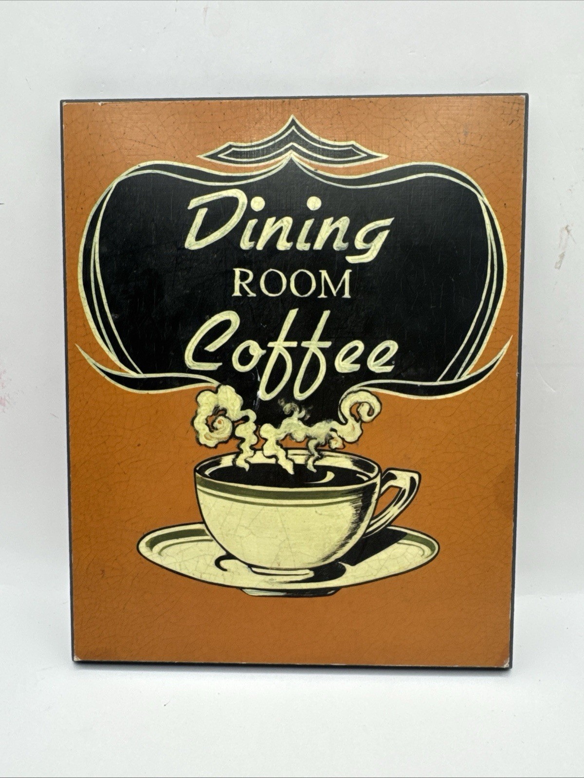 Set Of 5 Contemporary Wooden Plaques With Coffee Retro Themes. 6.5×8.5 & 8×10 In