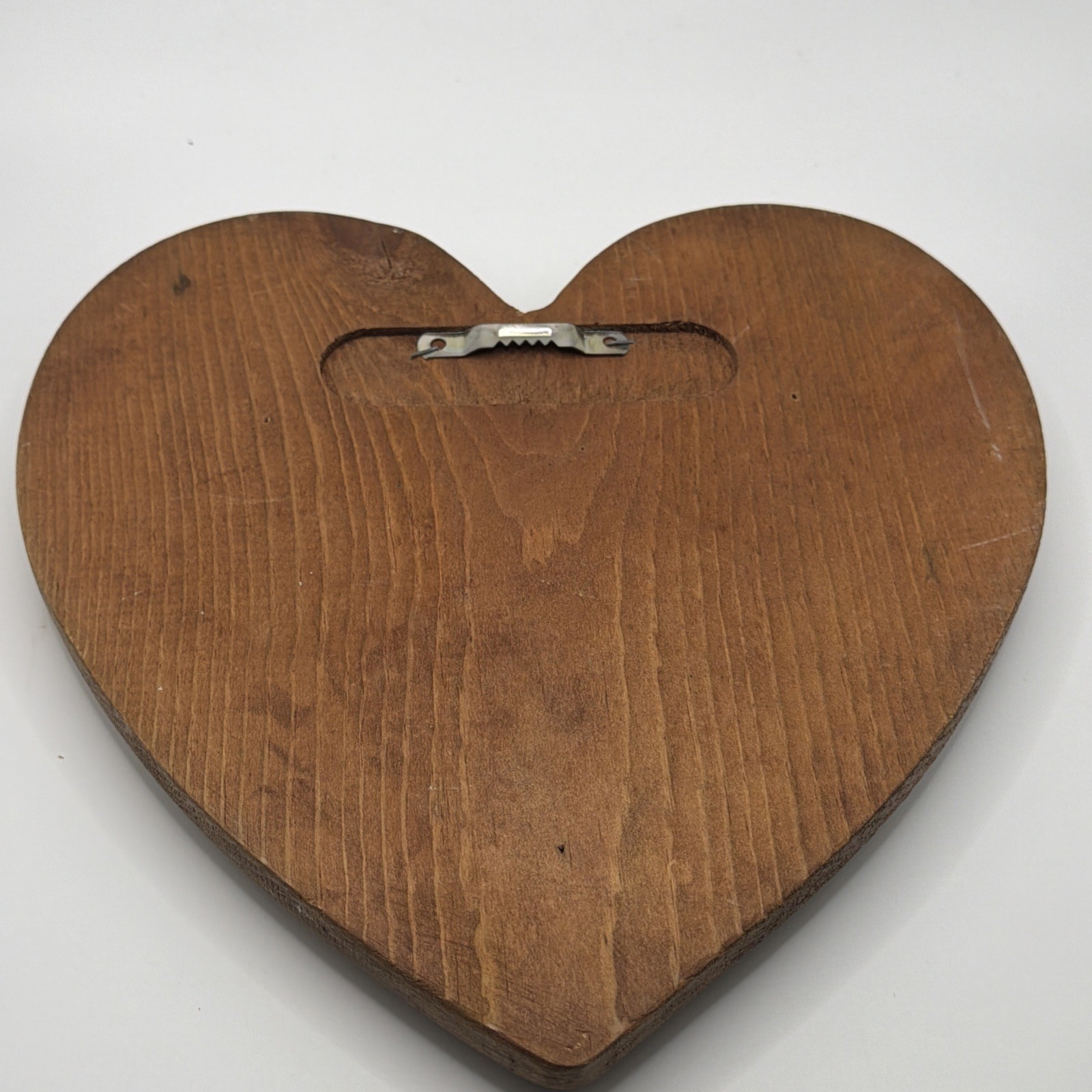 Lot of 2 Wood & Brass Heart “BLESSED ARE THE PURE IN HEART” Wall Cottage Core