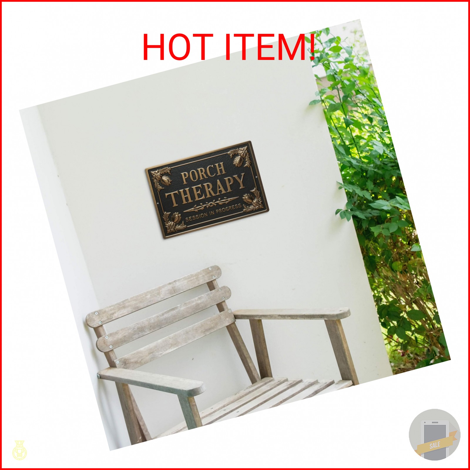 Putuo Decor Porch Therapy Tin Sign Porch Therapy Session In Progress Wall Decor