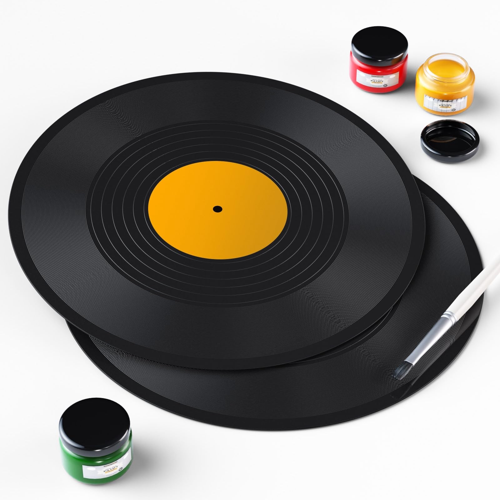 6 Pack 12in Blank Vinyl Record Decor, Fake Vintage Record for Indie Wall Aest…