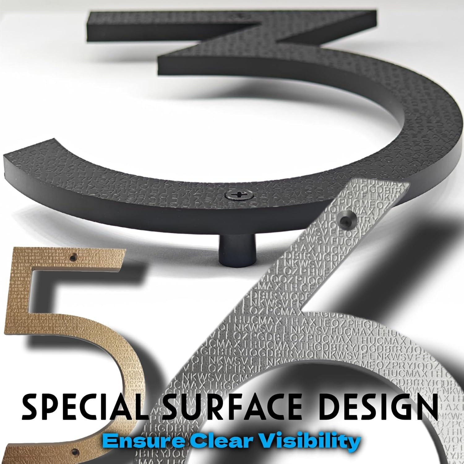 8 Inch Floating Modern House Numbers for outside Large House Numbers for Outside