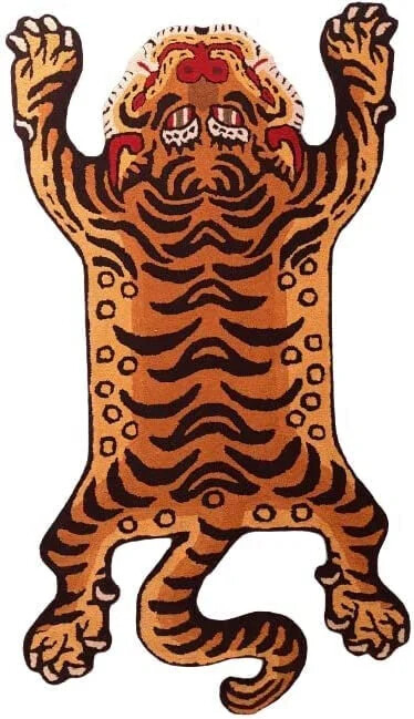Tibetan Tiger Rugs Handmade 100% Woolen Hand Tufted For Home Decoration