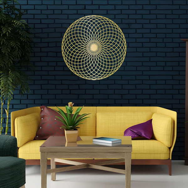 Circular Spiral Geometric Wall Art Modern 3D Wall Decor Living Room Minimalist