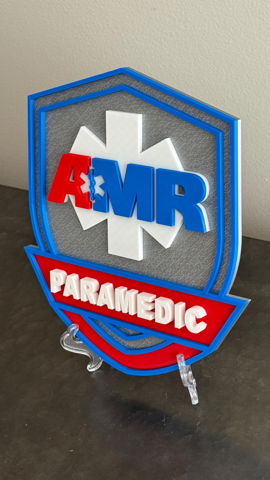 Paramedic Wall Art: AMR EMT 3D Embossed Plaque (Display or Gift)