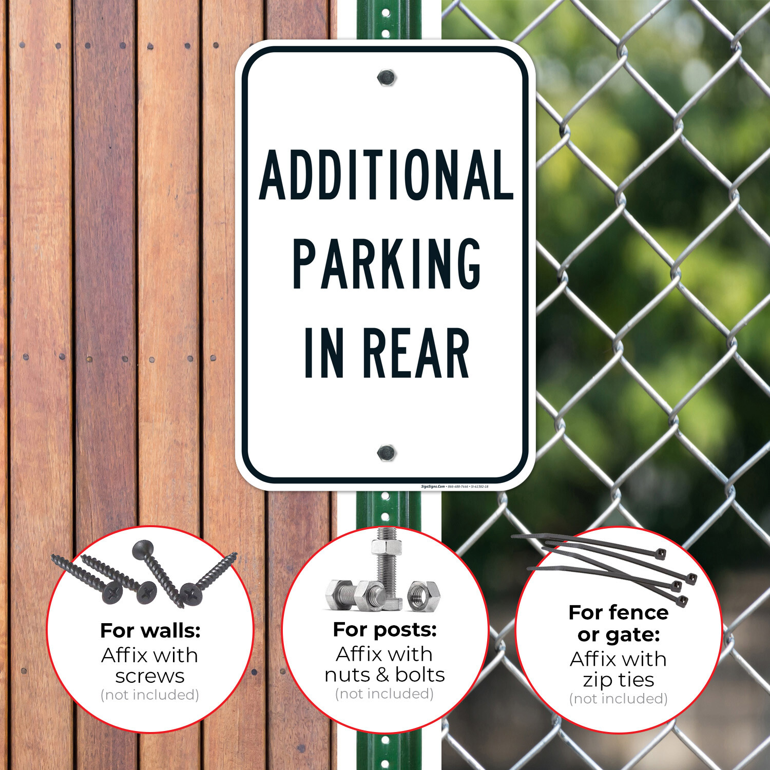 Additional Parking In Rear Sign,