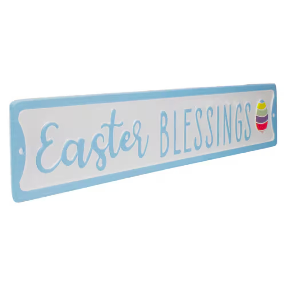 Metal Easter Blessings Wall Sign- 3.5 In.