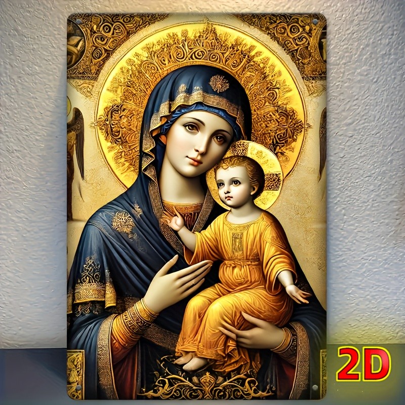 One Piece, Our Eternal Helper Women, Russian Orthodox Icon Metal Tin Signs