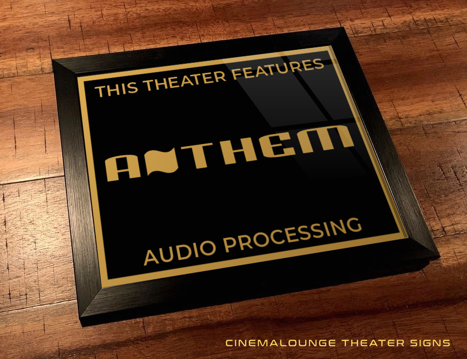 Framed 8″ x 10″ Home Theater / Cinema Sign – Anthem Audio Processing