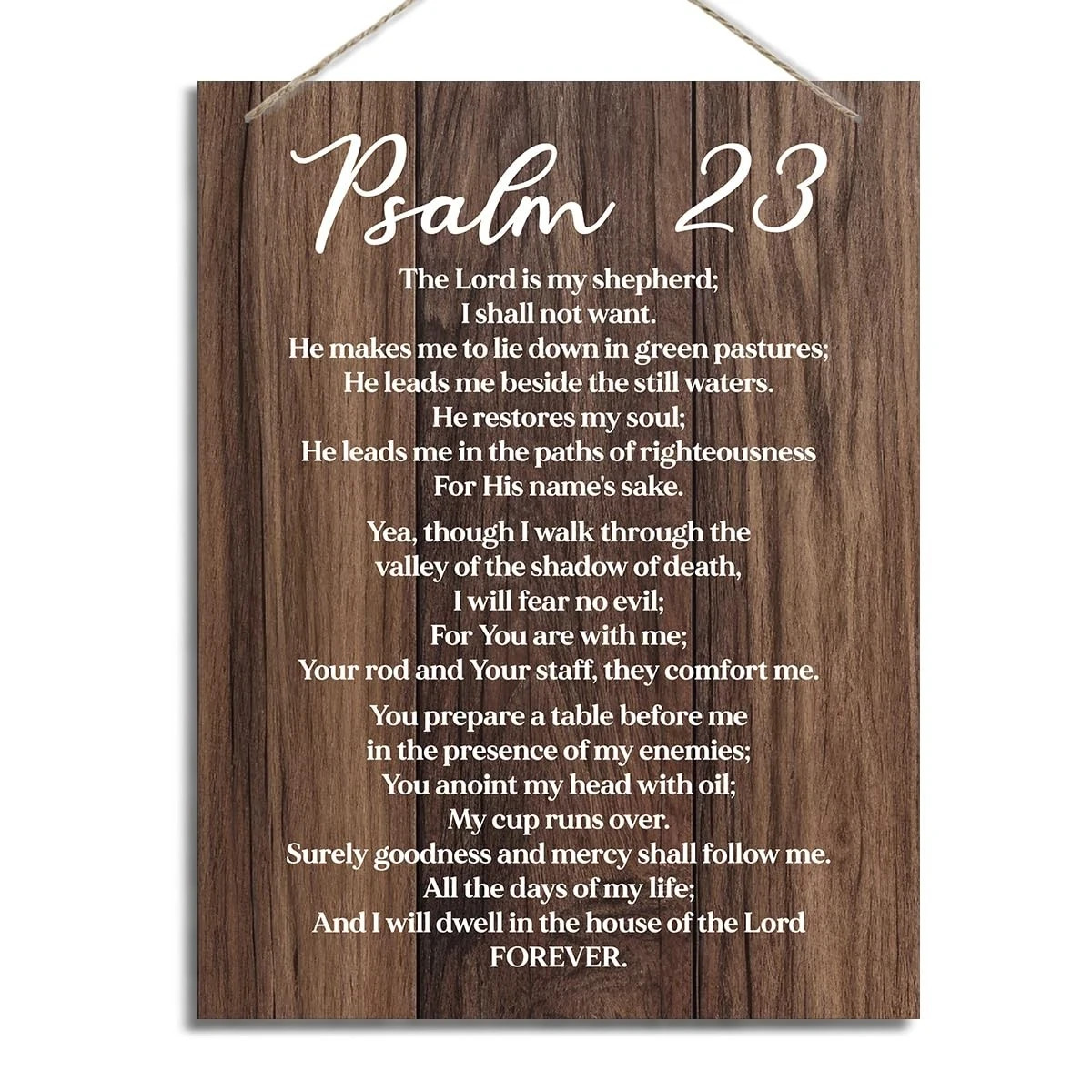 ZPPRJF Christian Wall Art, Psalm 23 Wall Art, Bedroom Wall Art, Biblical Wall