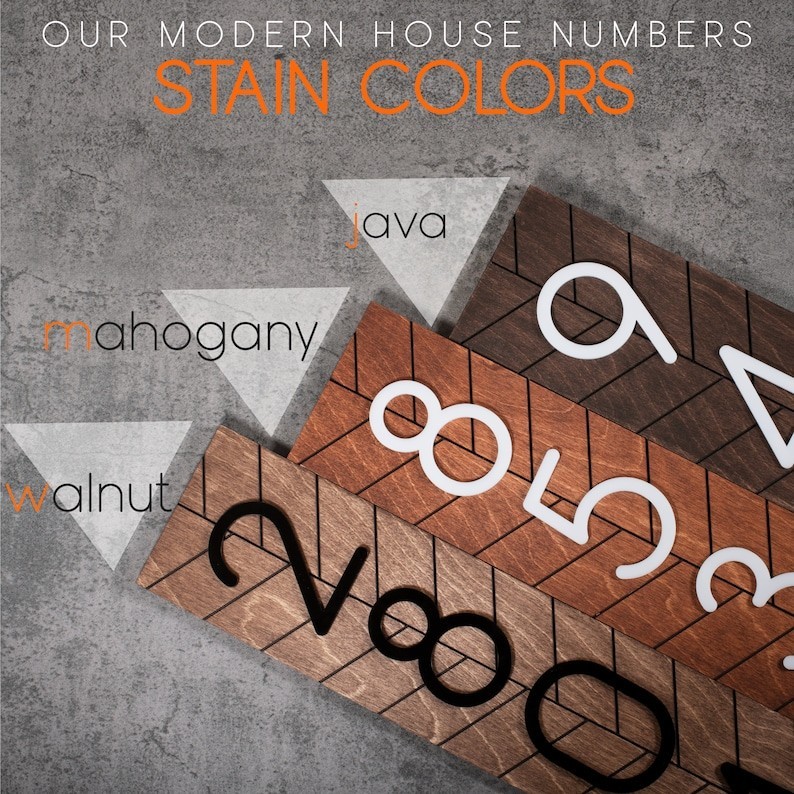 Vertical Address Sign, Modern Address Plaque, Large House Numbers