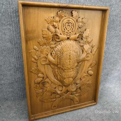 Nautical Antique Wooden 24″ Bison Designer Wall Hanging For Wall Decorative Gift