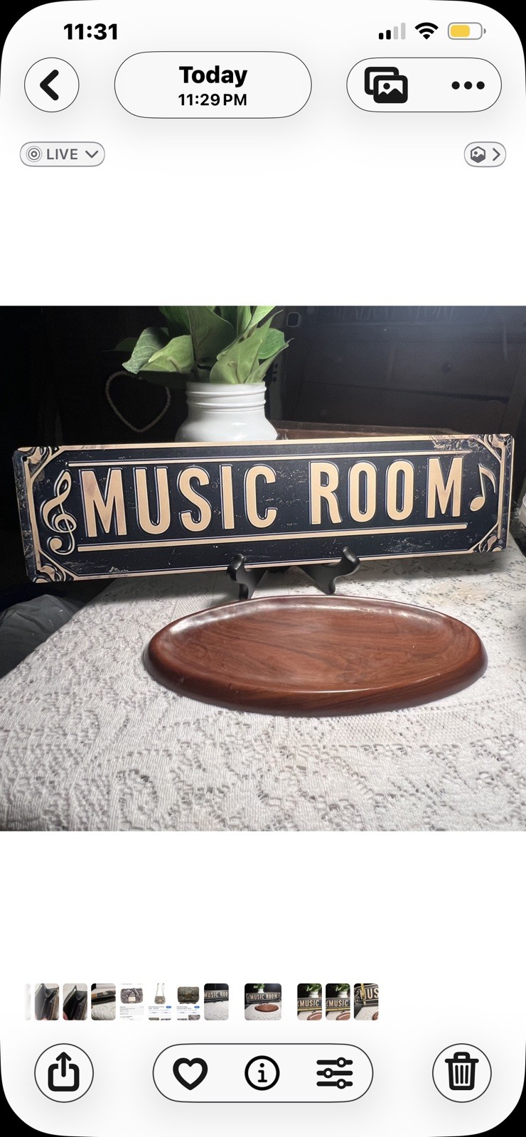 Vintage Style “Music Room” Metal/tin Sign/Decor For Anywhere/Home Studio Office