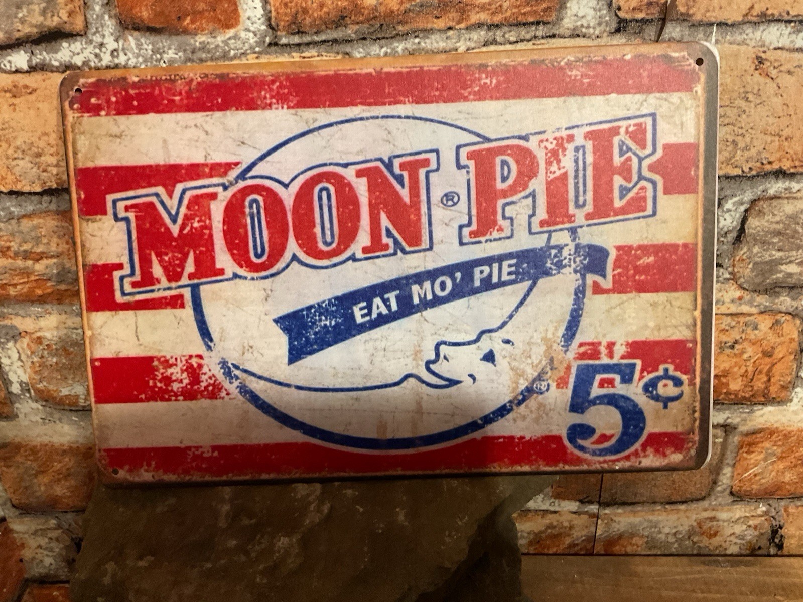 12″X8″ Rustic Patina Style “Moon Pie” Advertising Sign…Ships Free!