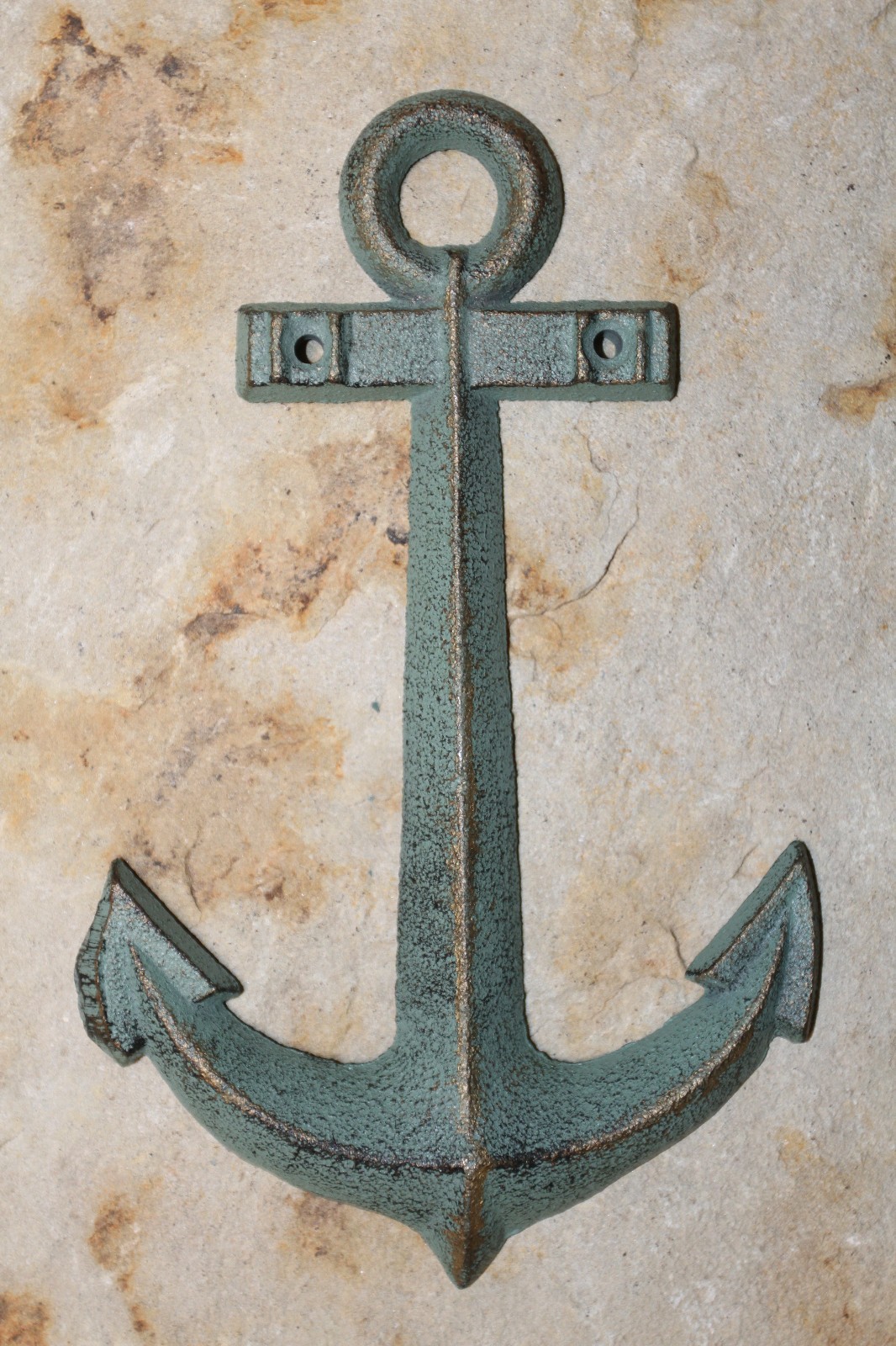 2-Large Metal ANCHOR WALL PLAQUE,Maeiner Decor,Boat Style,Bath Accents,N-42