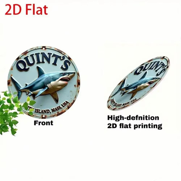 Jaws Movie Amity Island Shark Metal Sign Vintage Retro Tin Sign Wall Decor 7.8in