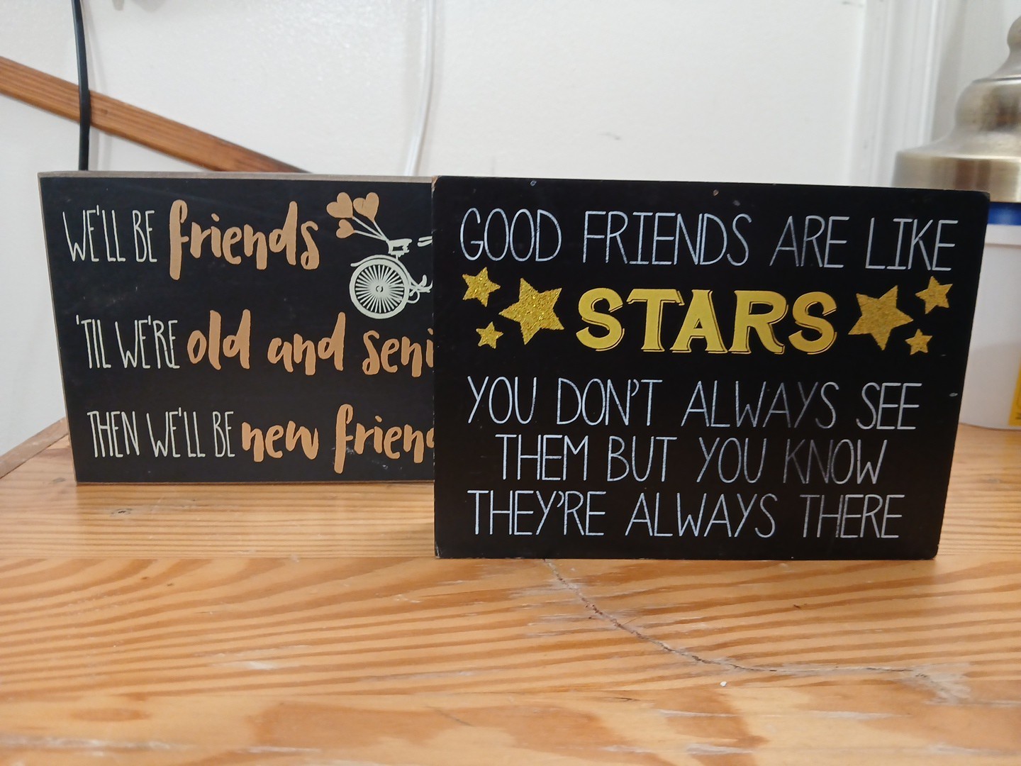 Kirklands Lot Of 2 Wall Decor Friends New Friends Sign Art Friends Picture 7 x 5