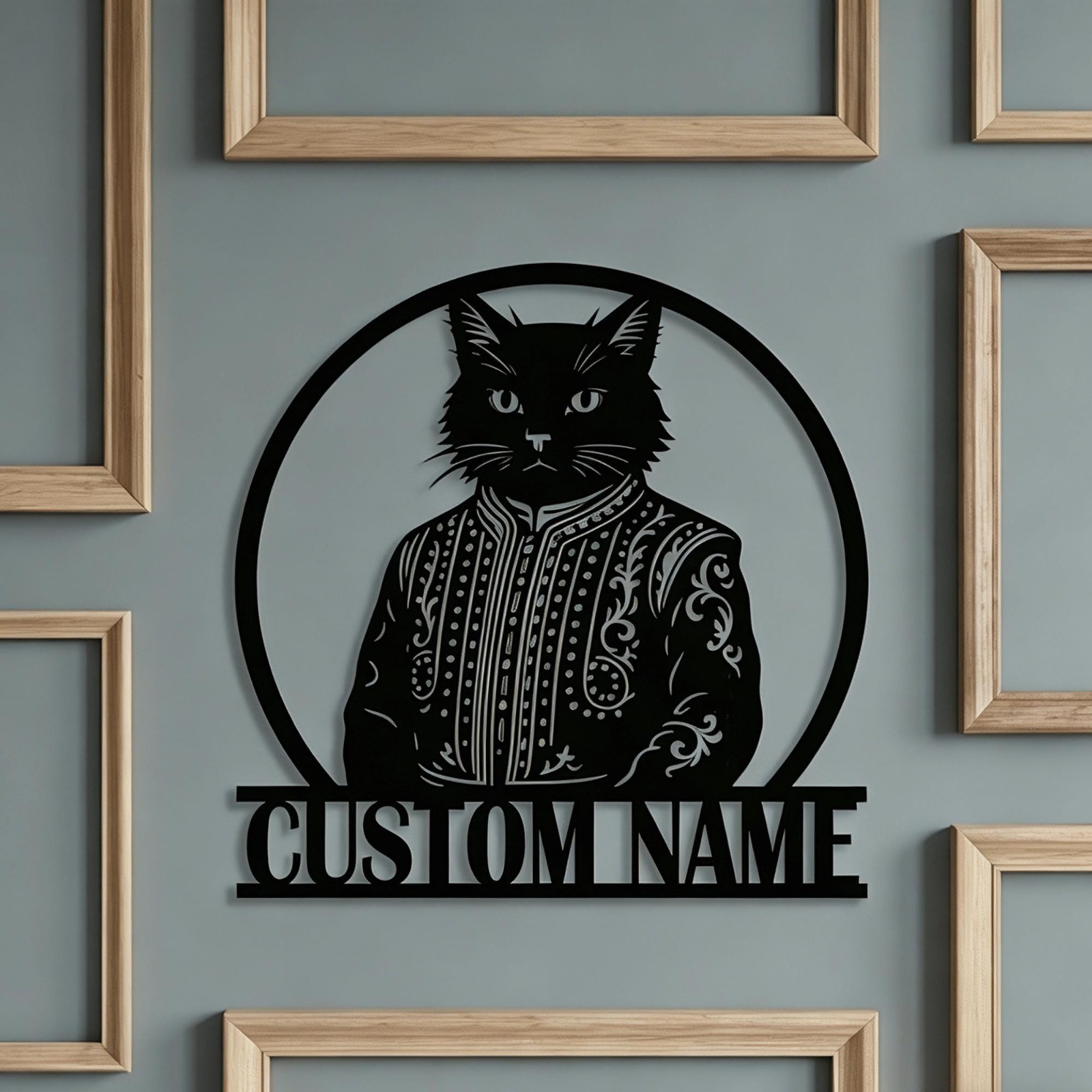 Custom Cat Memorial Sign, Personalized Pet Loss Gift for Cat Lovers, Metal Cat