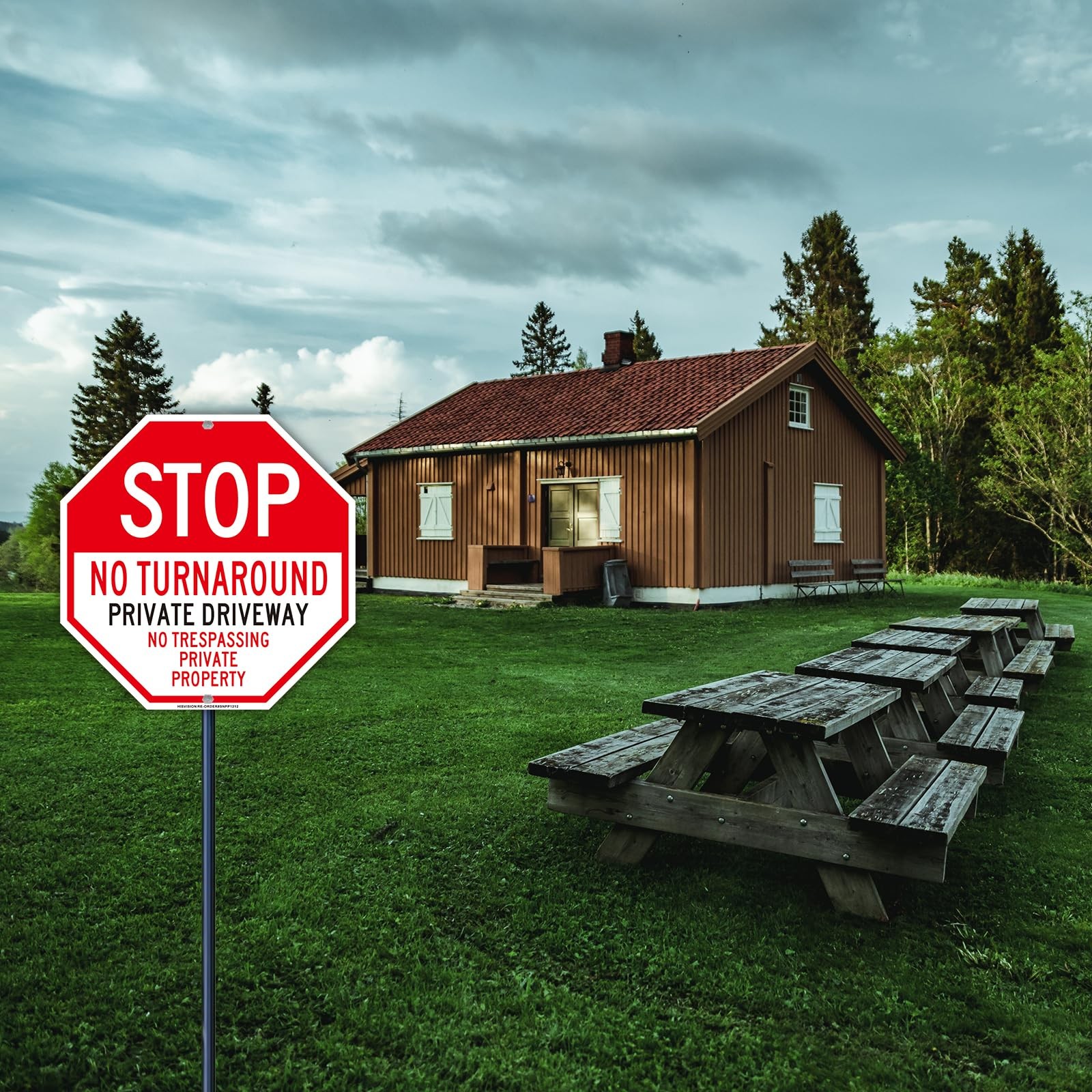 Stop No Turn Around Private 12x12inches, TurnAround 12x12Inch-2Pack