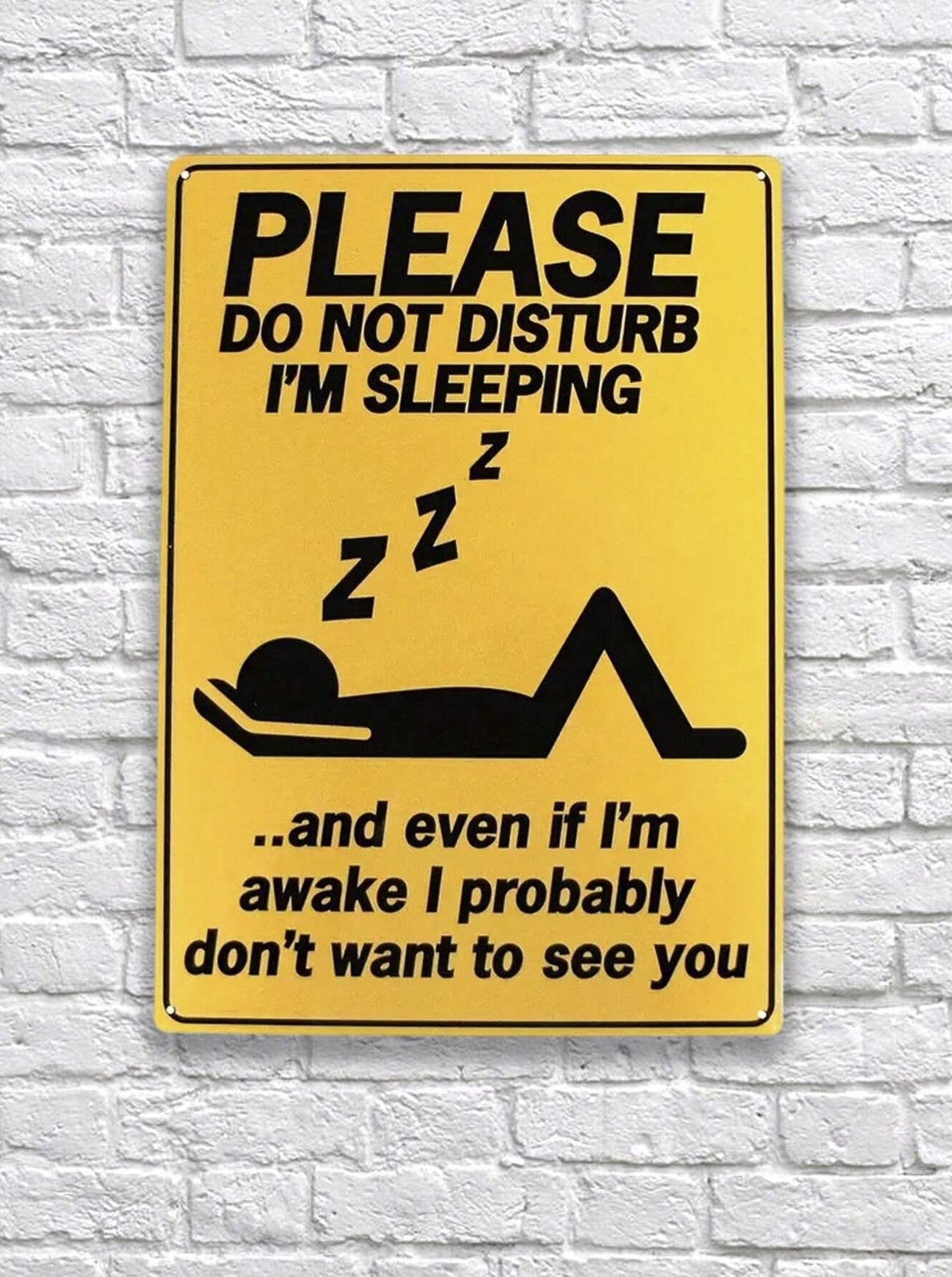 Metal Tin Sign “Do Not Disturb – I’m Sleeping” Work Office Wall Decor #E-101