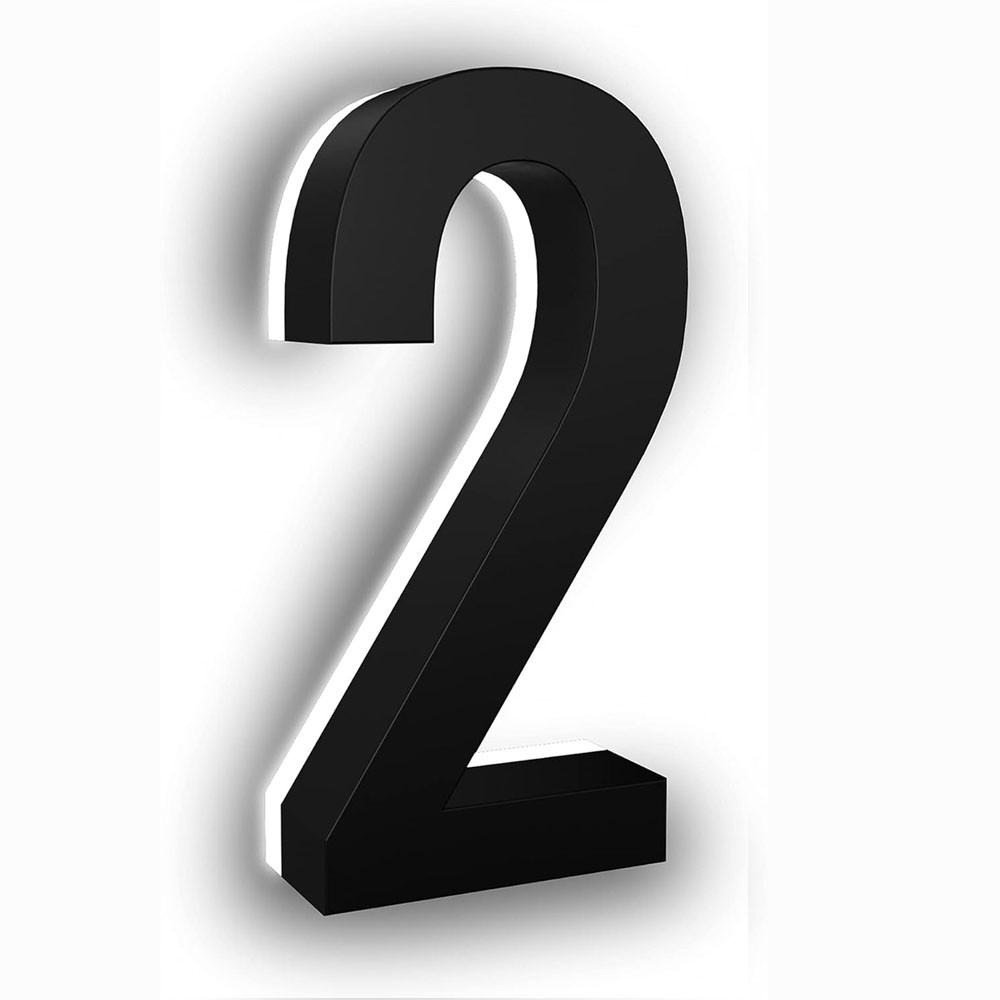 LED House Number Light Metal Illuminated House Sign Address Sign Home Door Sign