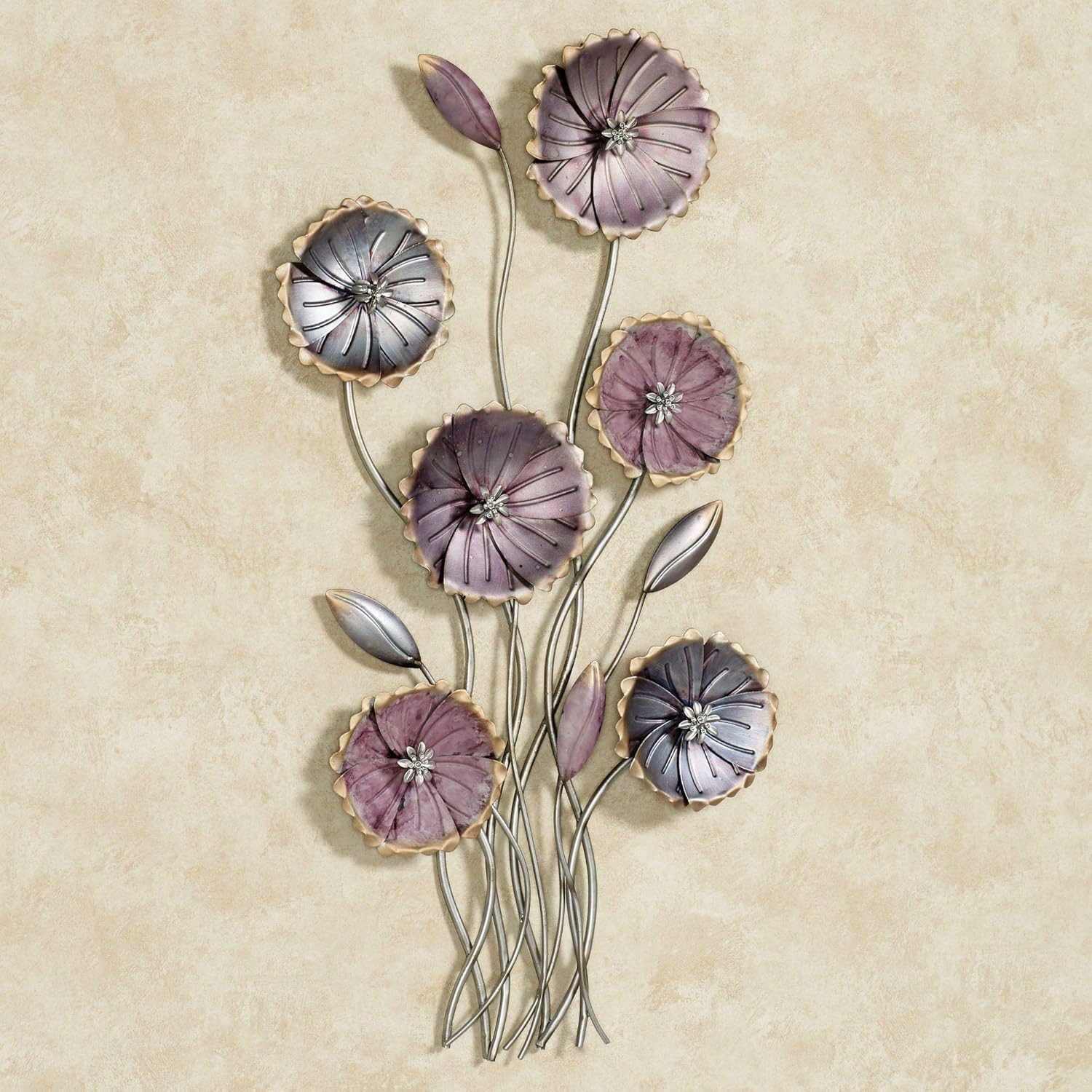 Charming Floral Array Wall Art – Purple – Three-Dimensional Work – Big Flower Wa