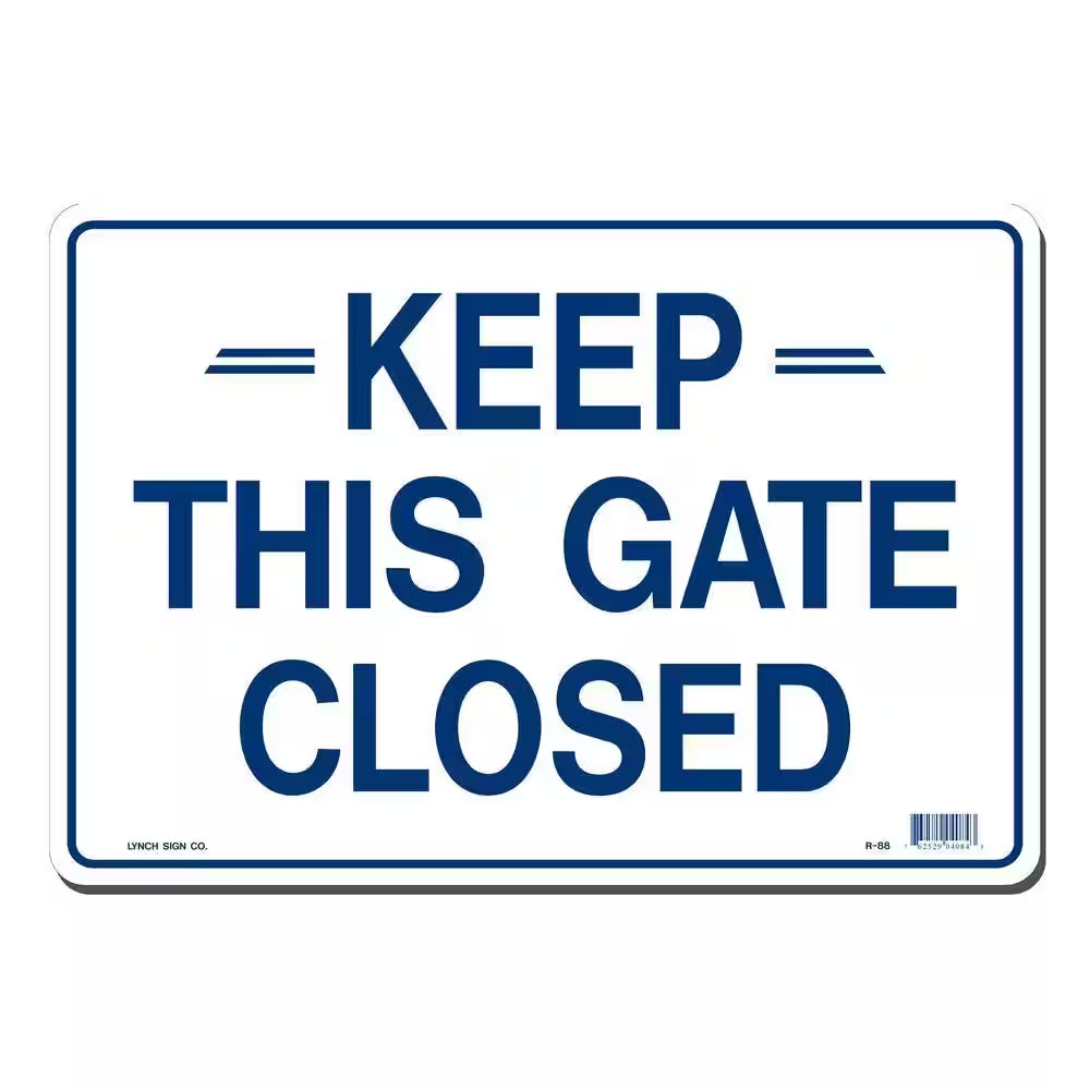 14 In. X 10 In. Keep This Gate Closed Sign Printed on More Durable, Thicker, Lon