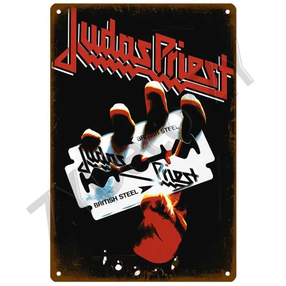 MusicVibeDecor Tin Metal Signs – Rock Band Vintage Poster Tin Plates – Premium