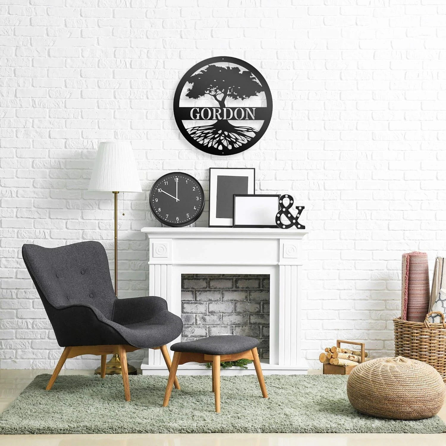 Personalized Tree of Life Metal Sign Custom Name Monogram Family Wall Art Decor