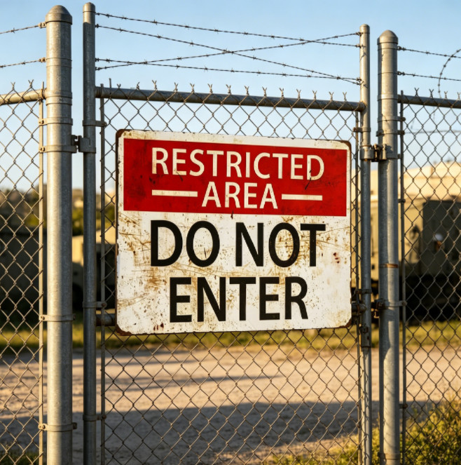 Vintage Restricted Area Do Not Enter Metal Sign Retro Wall Decor Indoor Outdoor