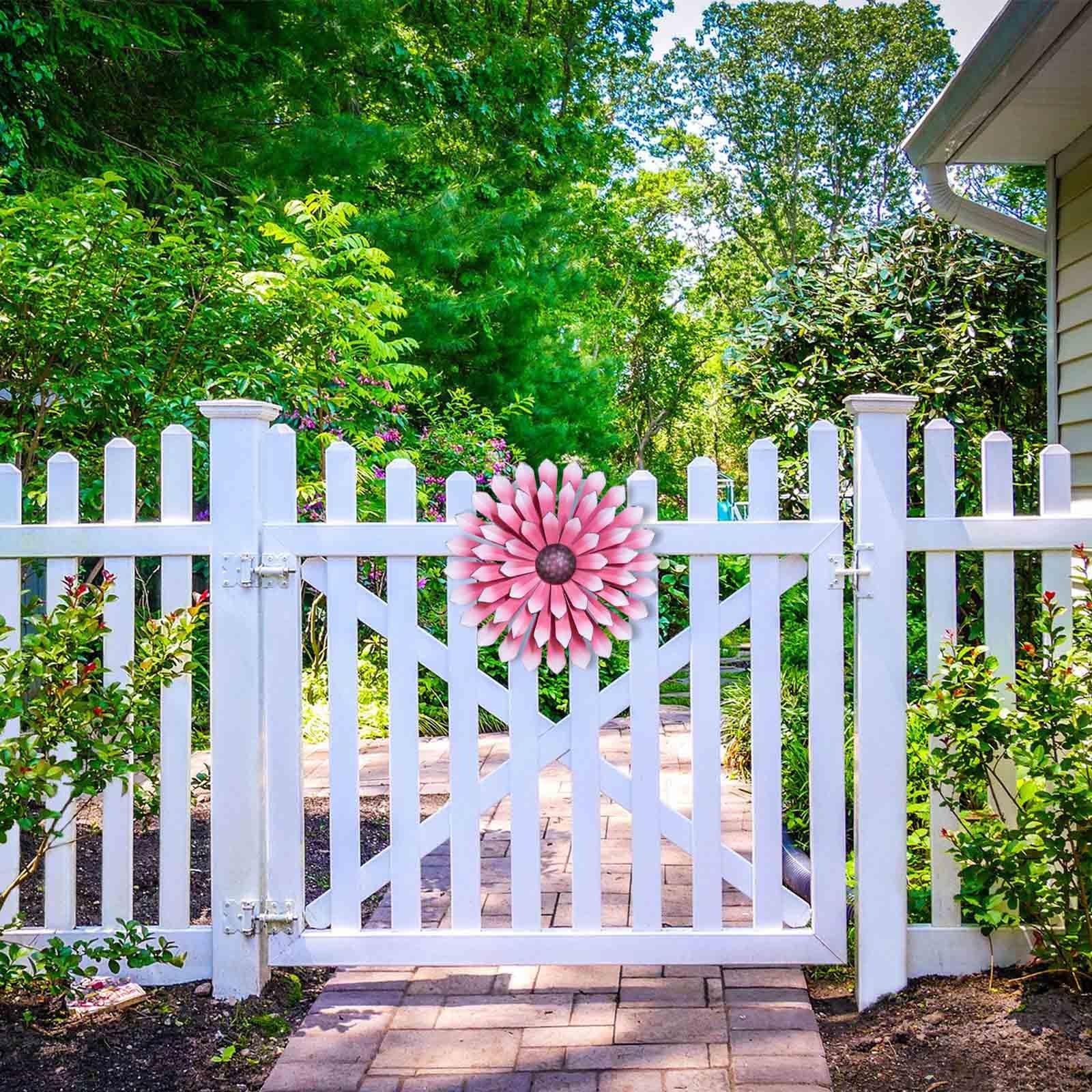 Metal Flowers Wall Decor Indoor Outdoor Metal Wall Art for Farmhouse Home Liv…