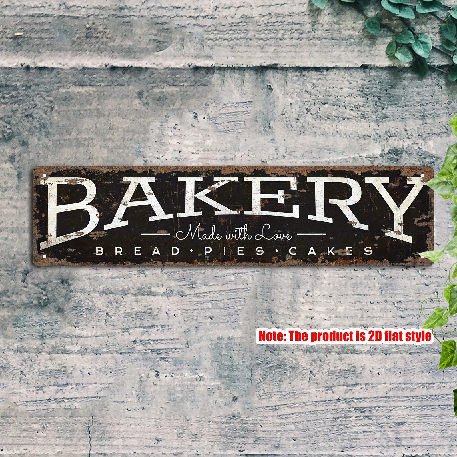 Vintage Iron Bakery Sign 10.16X40.64 cm Wall Decor