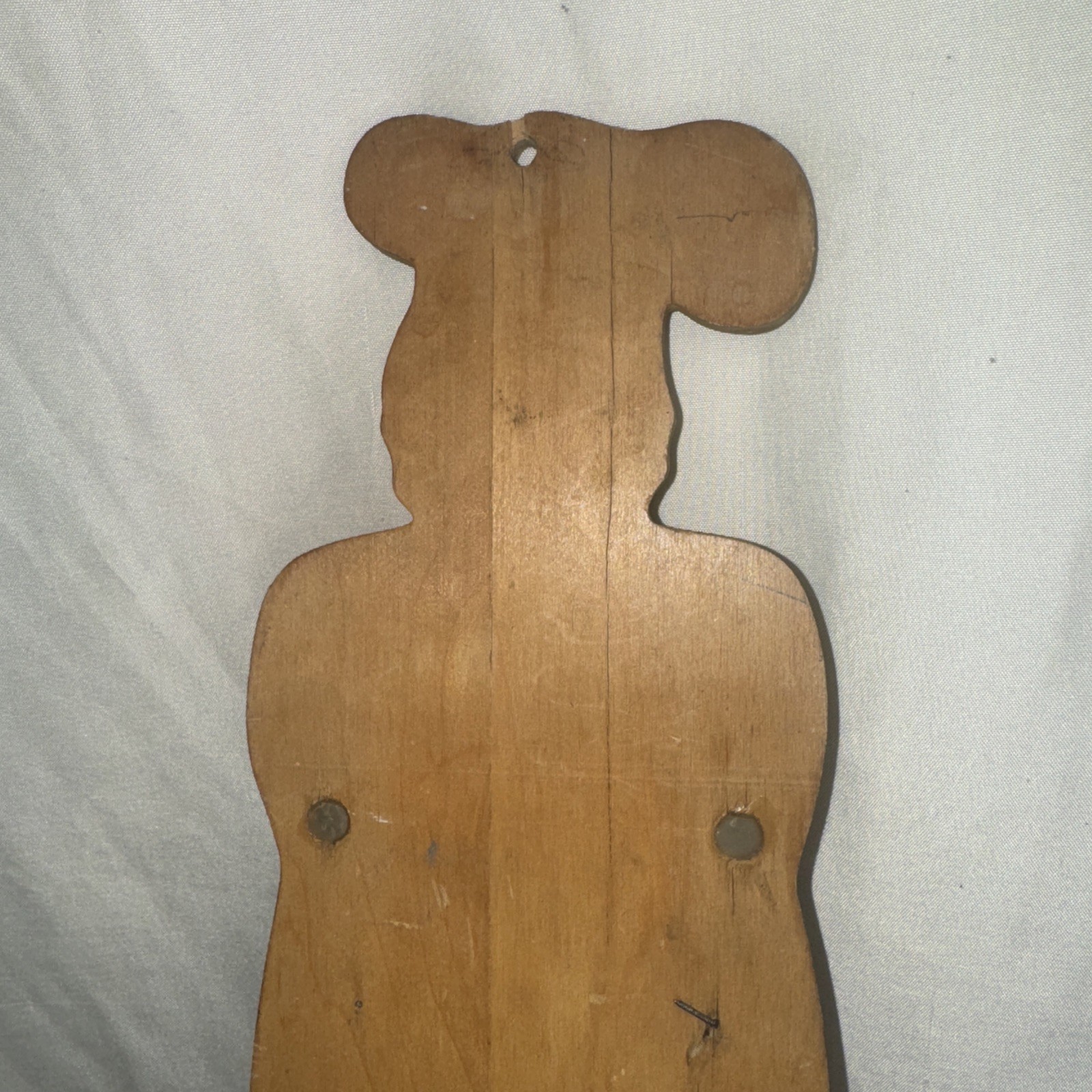 Vintage Wooden Chef Boy Recipe Holder Wall Plaque Metal Clip 1950s