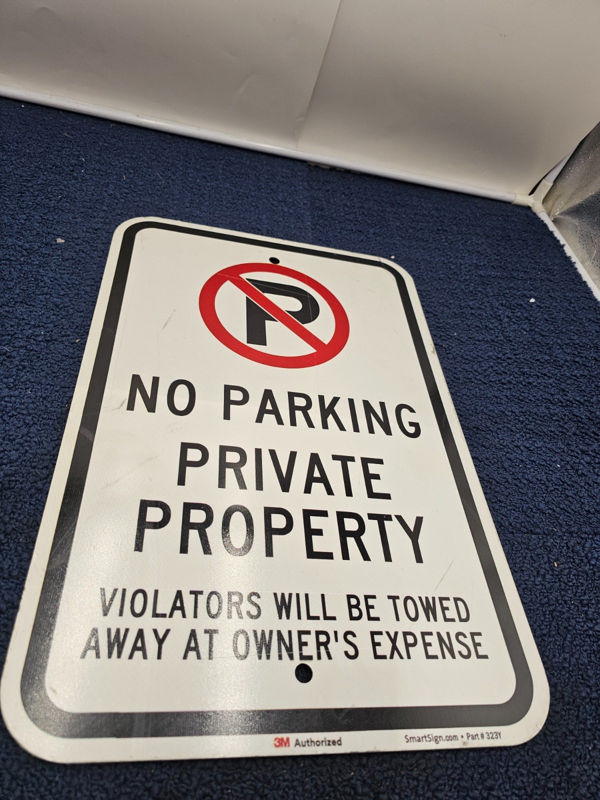 Smart Sign 323Y No Parking Private Property Violators Towed Sign 12″ x 18″ 3M