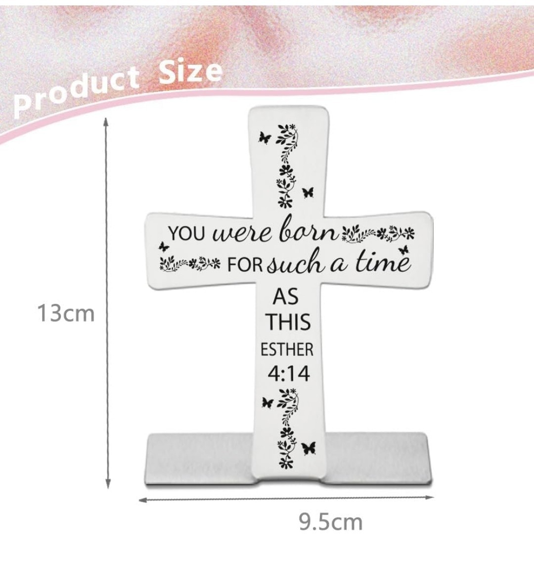 Christian Sign with Bible Verse Esther 4:14 Inspirational Gifts Cross Sign