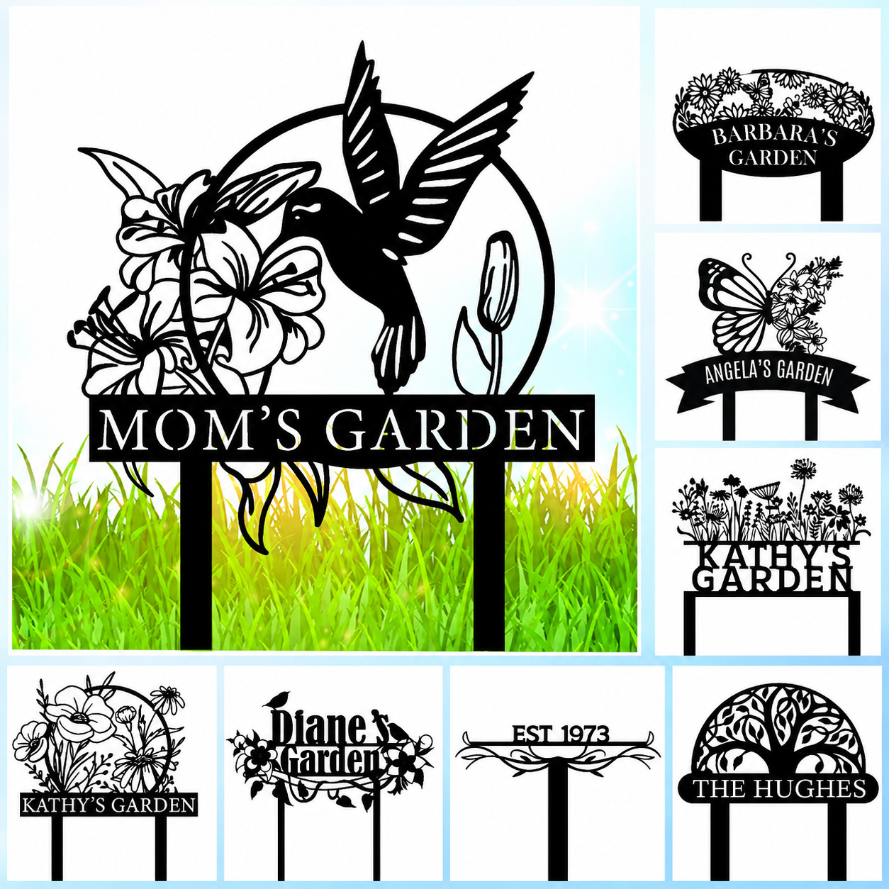 Personalized Garden Stake, Custom Memorial Flower Yard Sign Outdoor Decor
