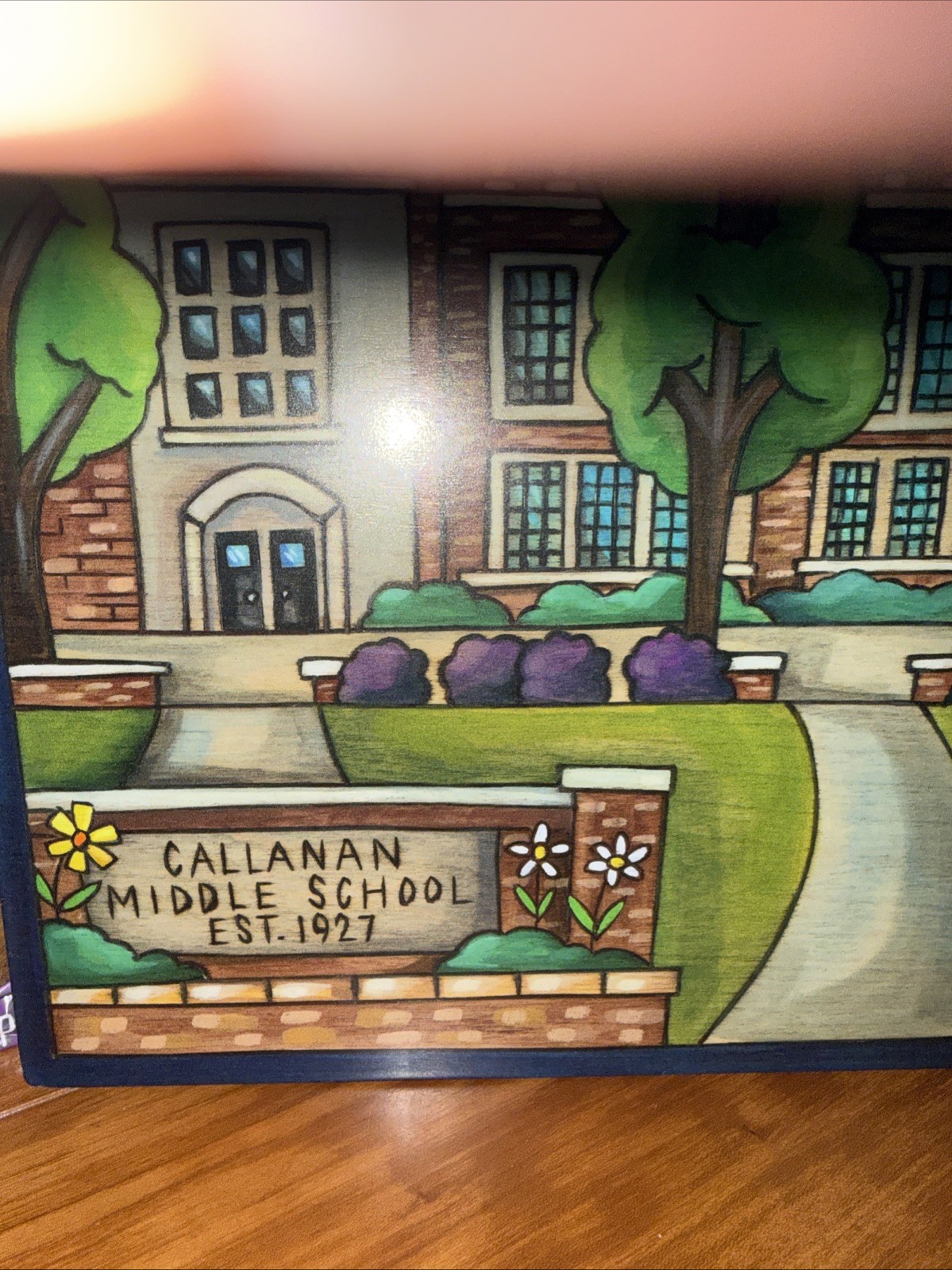 Sincerely Sticks Des Moines Callanan Public School Colorful Wall Plaque 9” x 9”