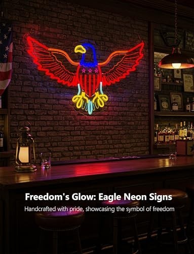 Giant Eagle Neon Sign – Cool LED Wall Decor for Home, Bar, Cafe, Game Room, USB