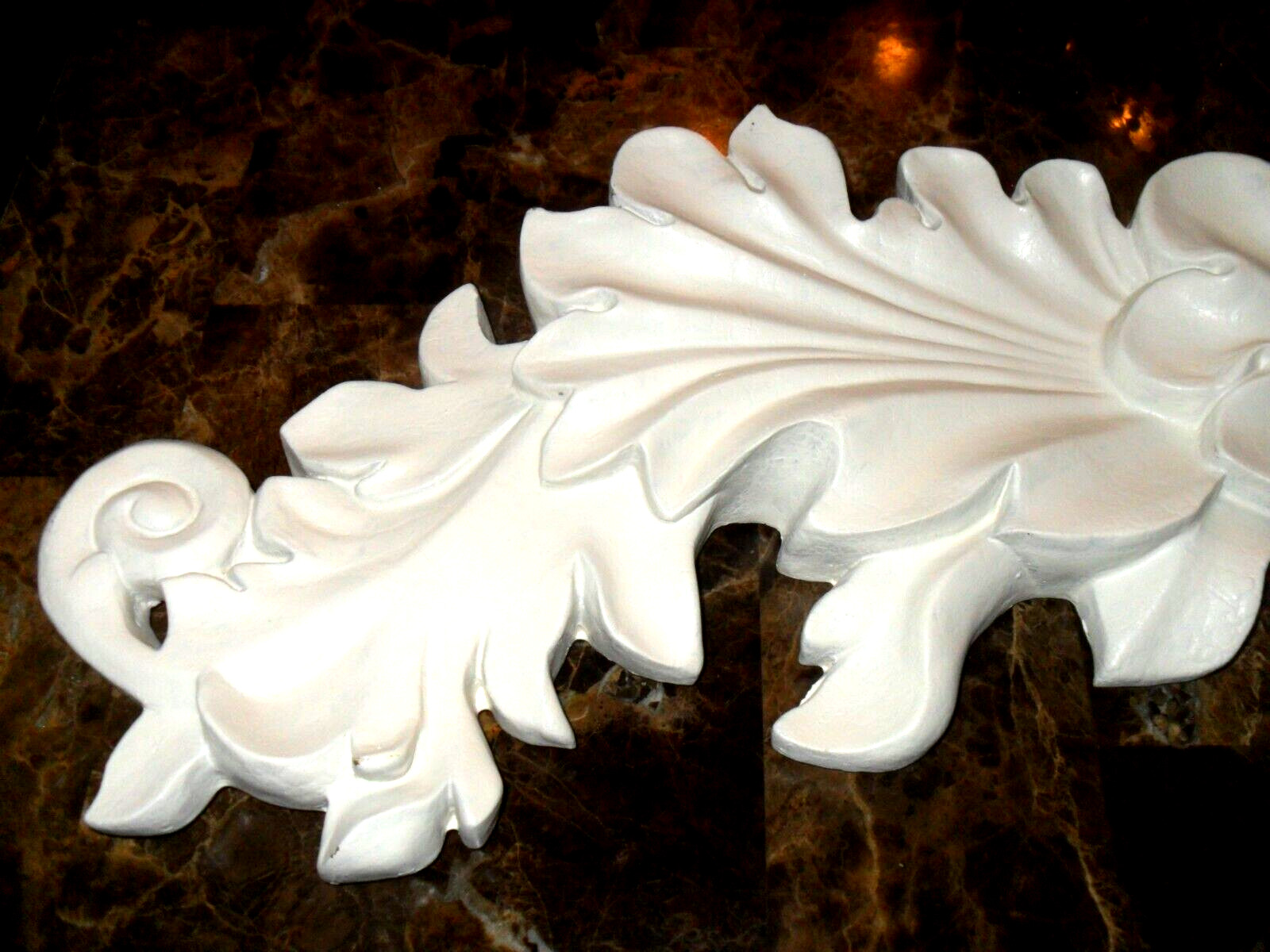Over The Door WHITE SCROLL Decorative Wall Hanging 33″ Wall/Archway Lightweight