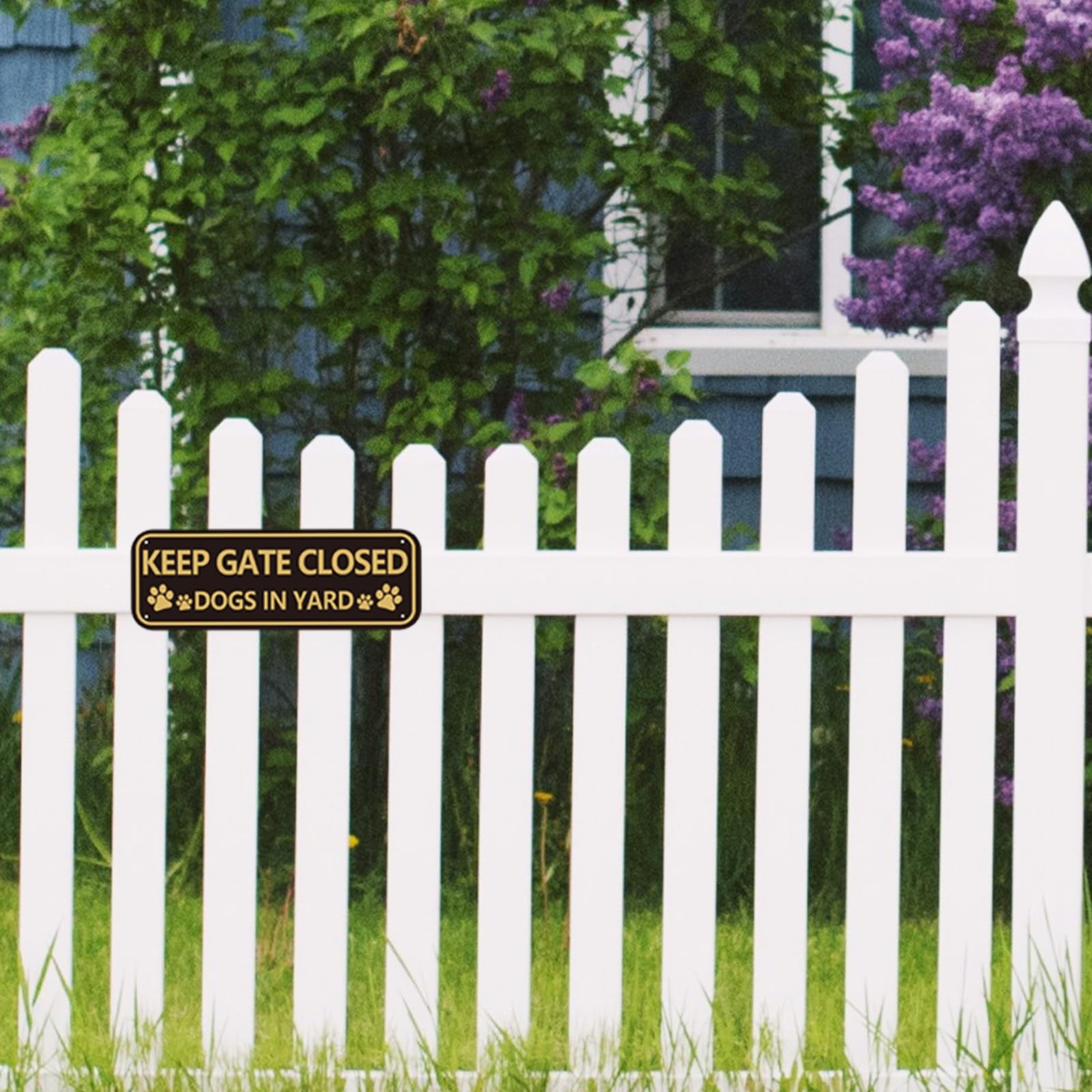 Beware of Dog Sign For Fence 2-Pack Keep Gate Closed Sign Dogs in Yard Sign