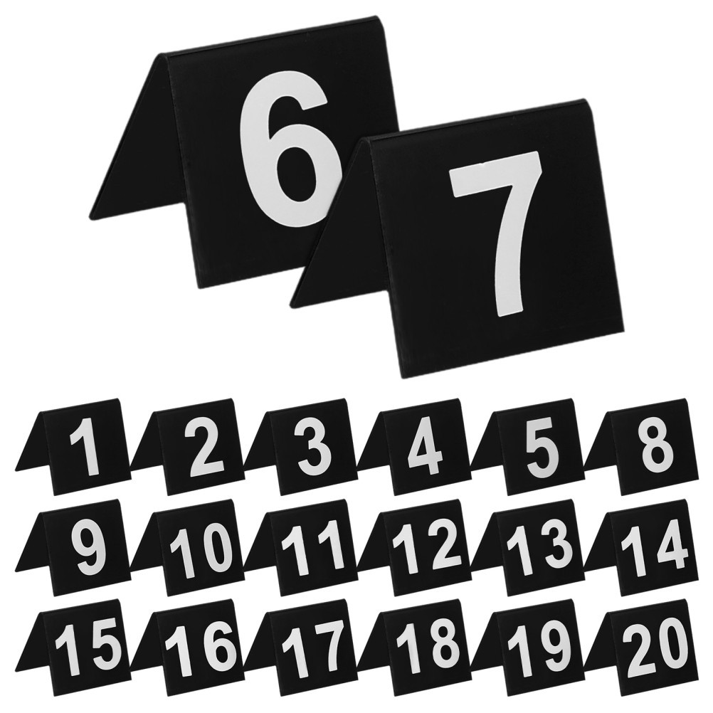 20 Pcs Numbered V Shaped Table Signs Acrylic Table Number Cards For Events