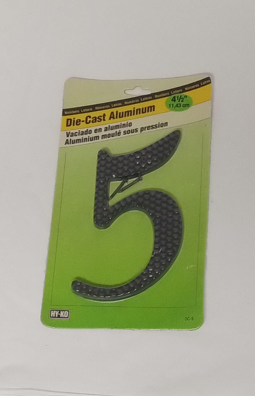 HY-KO 4-1/2 Inch Black Die-Cast Hammered Aluminum #5