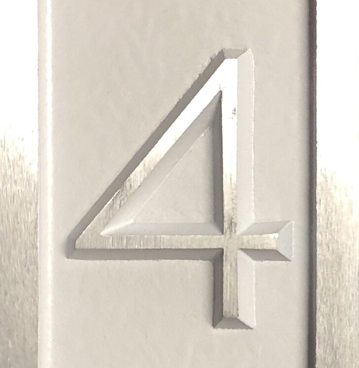 Custom Address Plaque Aluminum Vertical Palmer 20 5/16″ X 1/2″ X 4 3/8″