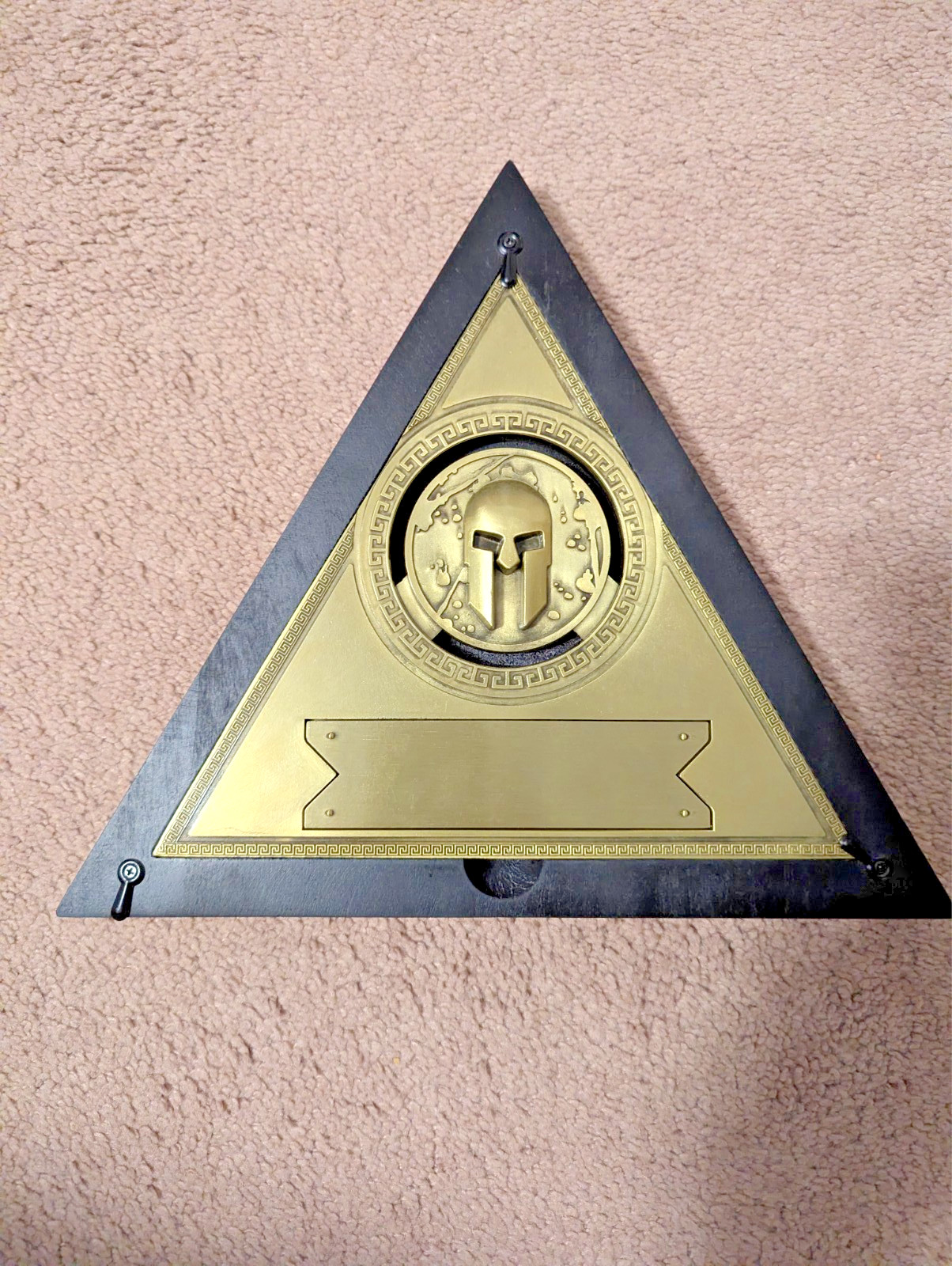 Spartan Race 1st Place Award Gold Delta Plaque – Blank Nameplate – New