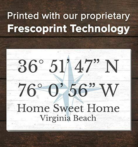 Customized Compass GPS Coordinates Latitude Longitude Home Décor Wall Art