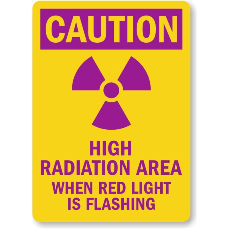 Caution High Radiation Area Aluminum Weatherproof Sign b00634