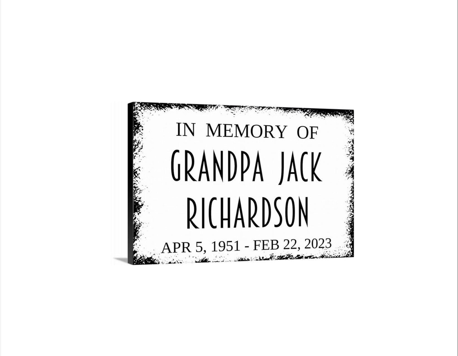 Personalized In Memory Of Sign | Custom Memorial Metal Sign