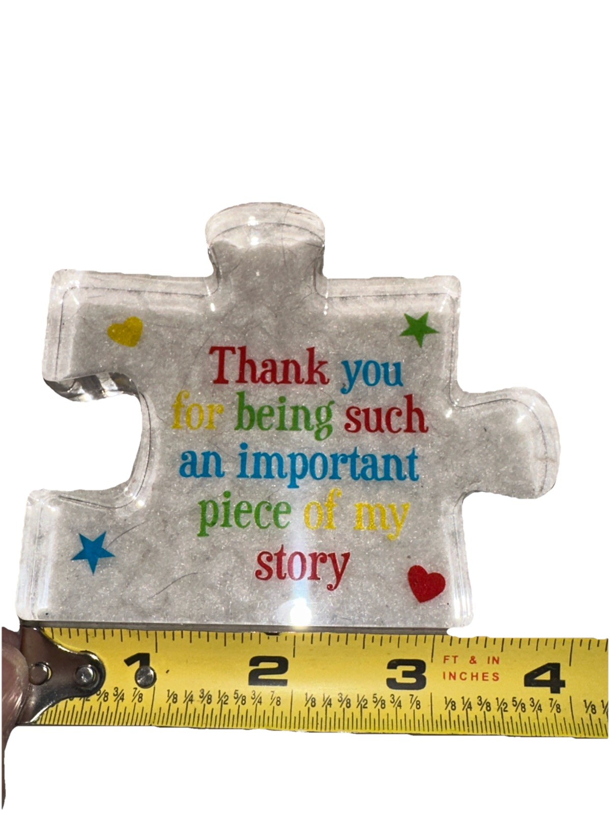 Gifts for Women, Men – Thank You Engraved Acrylic Block Puzzle 4.1 x 3.5